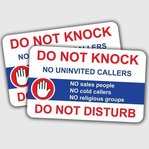 Warning cold callers or - cold,