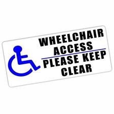 1 x Wheelchair Access Stickers