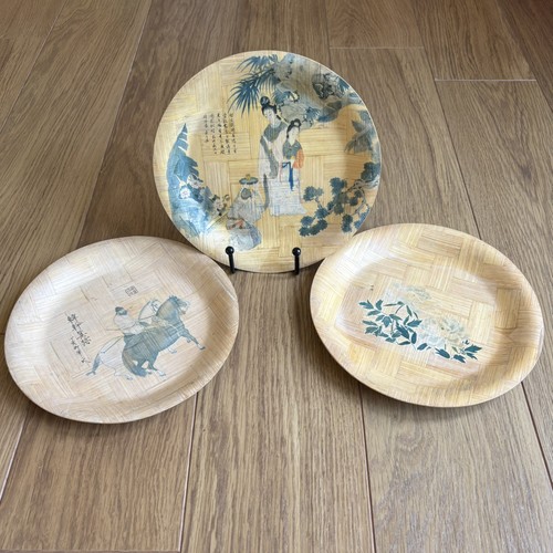 Vintage bamboo plate - bamboo,
