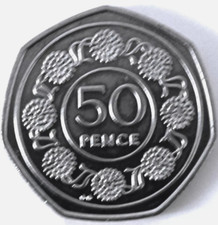Gibraltar coin 50p pence 1988
