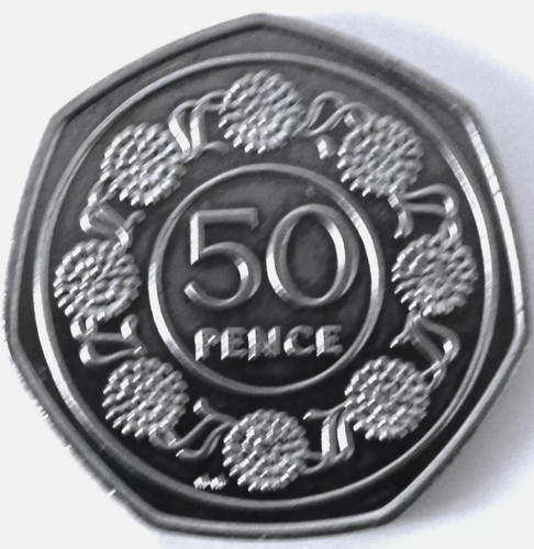 Gibraltar coin 50p pence - , 1988