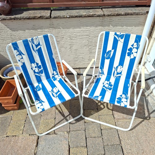 Vintage folding deck chairs - vintage,