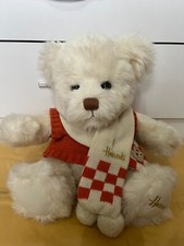 White Harrods Bear With Orange