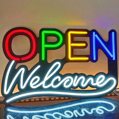 Led shop open neon - open, sign