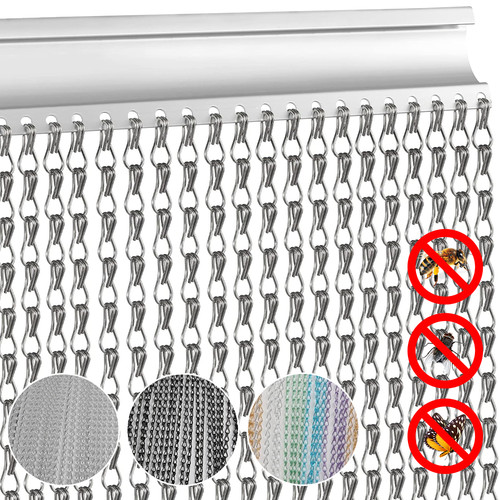Aluminium door fly screen - aluminium,