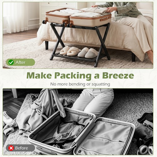 Bamboo folding luggage - bamboo,