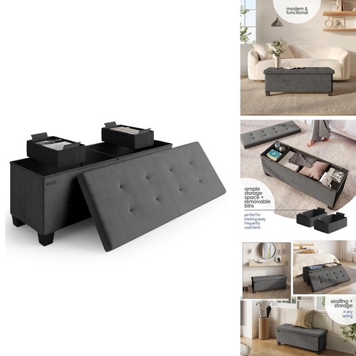 Storagebud storage ottoman - storage,