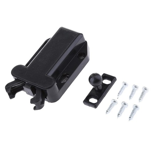 Black push open loft catch - black, to