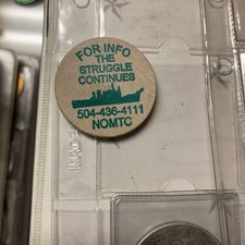 Justice At Avondale Shipyard 1999 Nomtc Wood Mardi Gras Doubloon