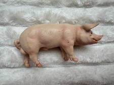 Schleich Pink BOAR Male Hog Pig 2003 Retired Farm Toy Figure 13287 Used Schleicl