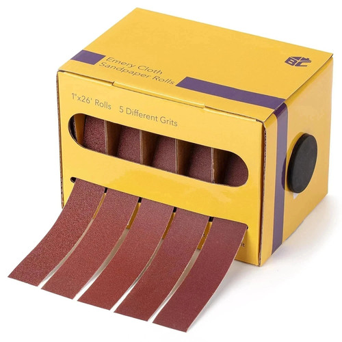 Emery cloth roll 26 ft - roll, 1"