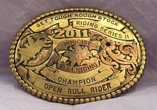 VTG 2011 Duboise BULL RIDING Rough Stock Champion Concho Trophy Belt Buckle