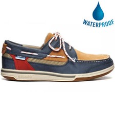 Sebago Triton Legacy Mens Blue Leather Boat Deck Shoes Size 8-12