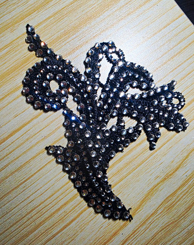 Handmade black diamante - black,