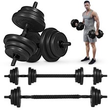 Adjustable Dumbbell Weights Set Barbell 20kg Pair Home & Gym Weights Workout