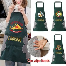 Print Unisex Apron for Kitchen Cooking Baking BBQ Catering Chef Apron Pocket UK