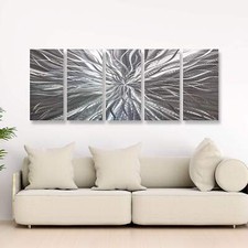 Large Silver Metal Wall Art