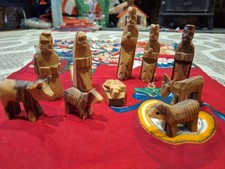 Vintage Hand Carved Olive Wood