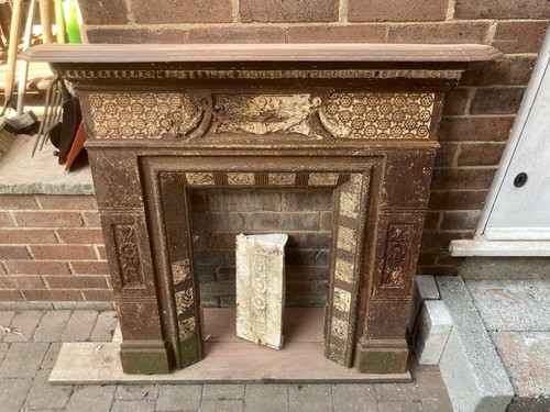 Cast iron fireplace surround - fireplace,