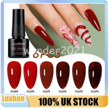 Luxbon 6PCS Gel Nail Polish Set 6 Colour uv led Soak Off Art Manicure Kit 6029 A