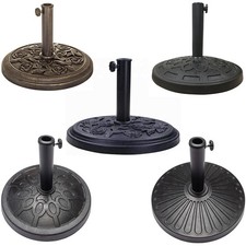 Cast Iron Round Umbrella Parasol Base Stand Patio Outdoor Garden Heavy Duty 9-13