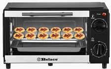 Belaco  Mini Toaster Oven 9L  Tabletop Cooking Baking Portable Oven 750w