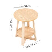 Small Oak Wooden Round Sofa