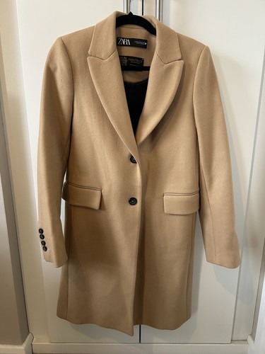 Zara manteco wool camel fitted - manteco,