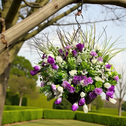 Purple whites carnations - &,
