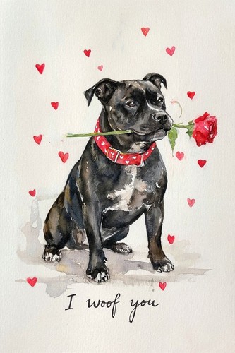 Large luxury black staffy - luxury,