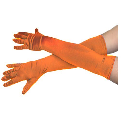 Ladies long orange opera - orange,