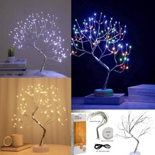 50cm Bonsai Twig Tree Birch 108 LED Light B/O Tabletop Lamp Christmas Home Decor