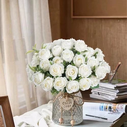 Heads silk rose artificial - heads,