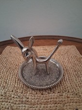 *SILVER PLATED SEBA MADE IN ENGLAND DONKEY RING HOLDER