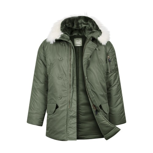 Army parka padded jacket - padded,