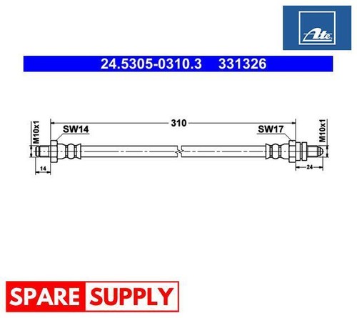 Brake hose for ford courier - for,