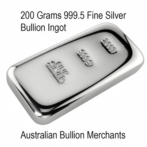 Silver ingot bar 200 grams - bar,