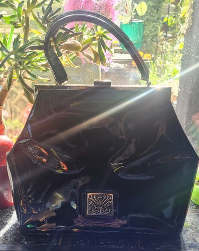 Biba large black patent - 💋biba,