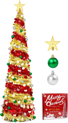 6ft pop christmas tree with - 6ft,