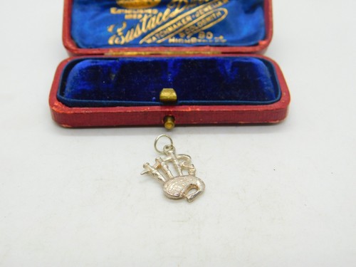 Sterling silver bagpipes - silver,