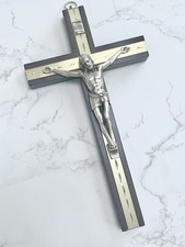 Wooden Crucifix with Brass