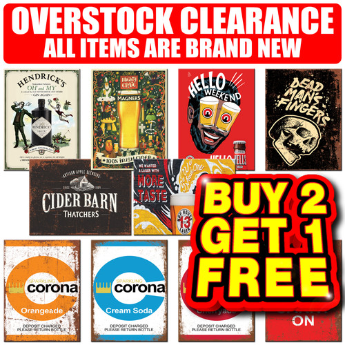 Metal signs home bar - metal,