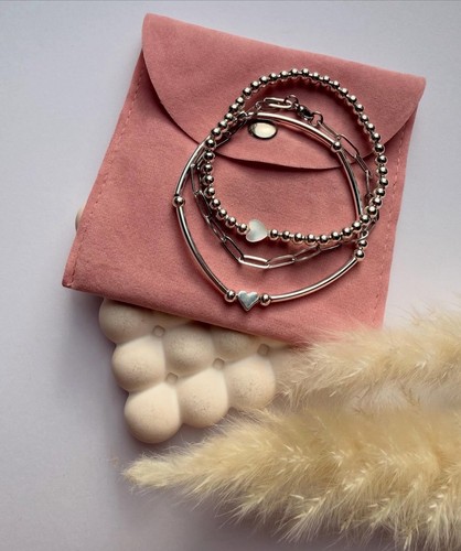 Silver plated stretch - stretch, bead