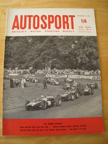Autosport magazine sep 1960 - magazine,