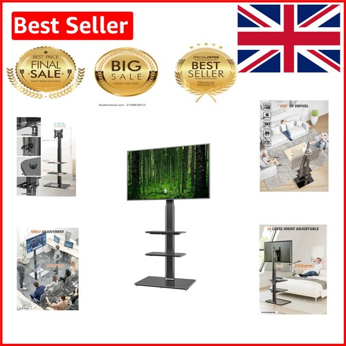 Modern black floor stand - black,