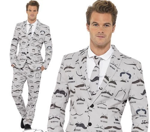 Moustache stand out suit mens - suit,