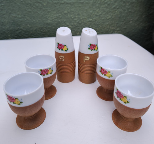 Vintage plastic cruet set - vintage,