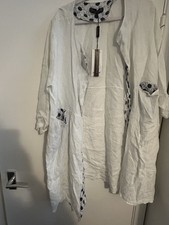 Luca Vanucci’s White Jacket With Navy Poka Dot Pattern - Size M