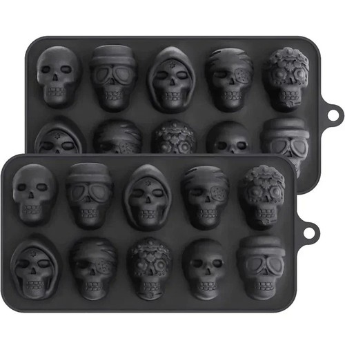 Skulls ice cube tray jelly - 10,