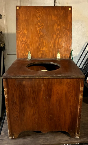 Antique commode chair potty - chair,